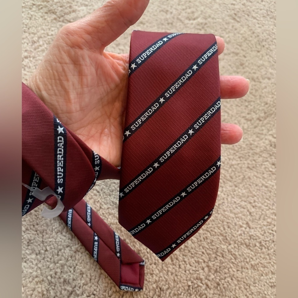 Super dad, greeting garb, vintage tie 1986 by applause EVC Father’s Day Tie